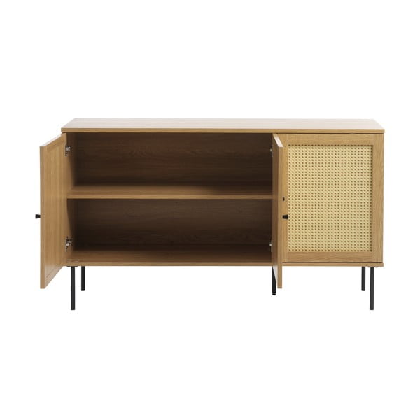 Nizka komoda v hrastovem dekorju 140x80 cm Pensacola – Unique Furniture-image-3
