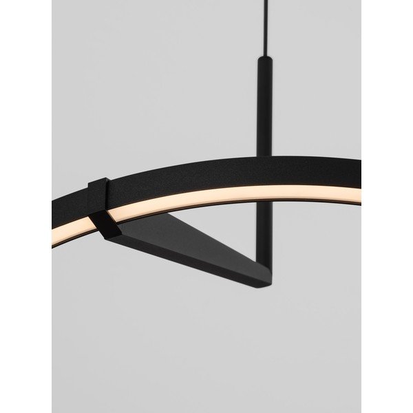 Mat črna aluminijasta LED zatemnitvena viseča svetilka ø 60 cm Tilia – Nova Luce-image-2