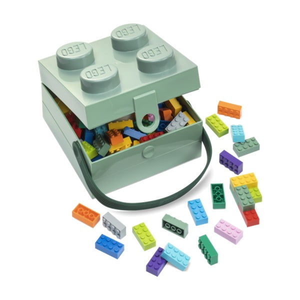 Svetlo zelena škatla za shranjevanje z ročajem LEGO®-image-2