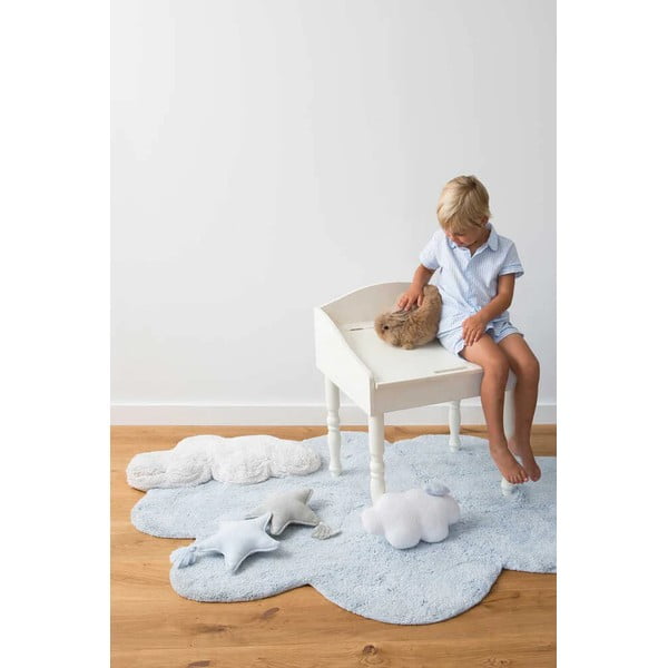 Svetlo modra pralna ročno tkana bombažna otroška preproga 70x100 cm Mini Dream – Lorena Canals-image-4