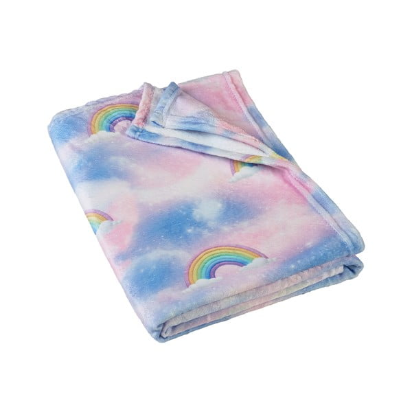 Modra/rožnata otroška odeja iz mikropliša 130x170 cm Candy Unicorn – Catherine Lansfield