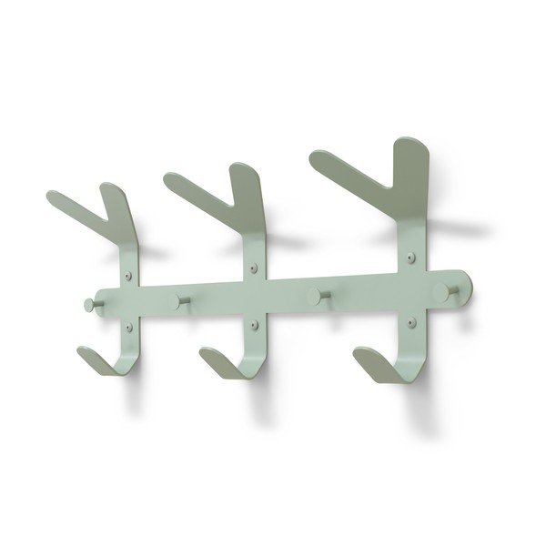 Prašno zelen jeklen stenski obešalnik 66 cm Frondo – Spinder Design