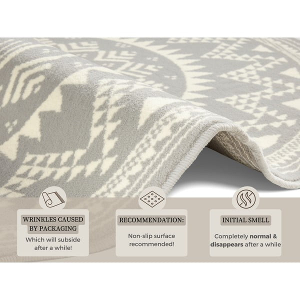 Sivo-zelena preproga Hanse Home Celebration Valencia, ⌀ 140 cm-image-4