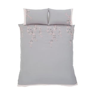 Rožnato-siva posteljnina Catherine Lansfield Blossom, 200 x 200 cm