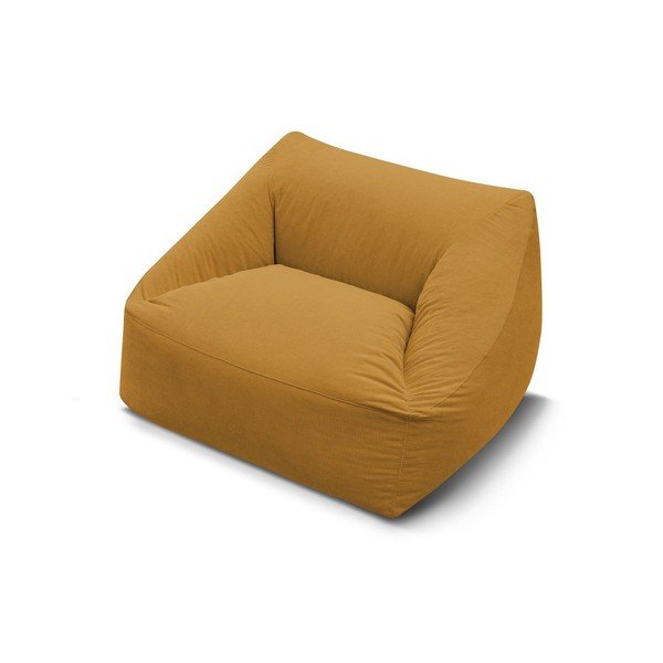 Rumena vreča za sedenje iz rebrastega žameta Lilibet – Bobochic Paris-image-3