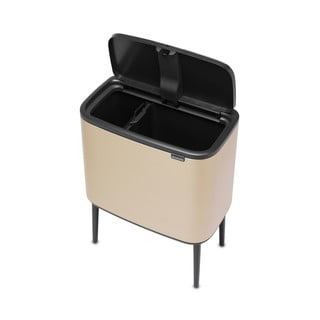 Jeklen koš za smeti za ločevanje odpadkov na dotik v zlati barvi 34 l Bo Touch Bin – Brabantia