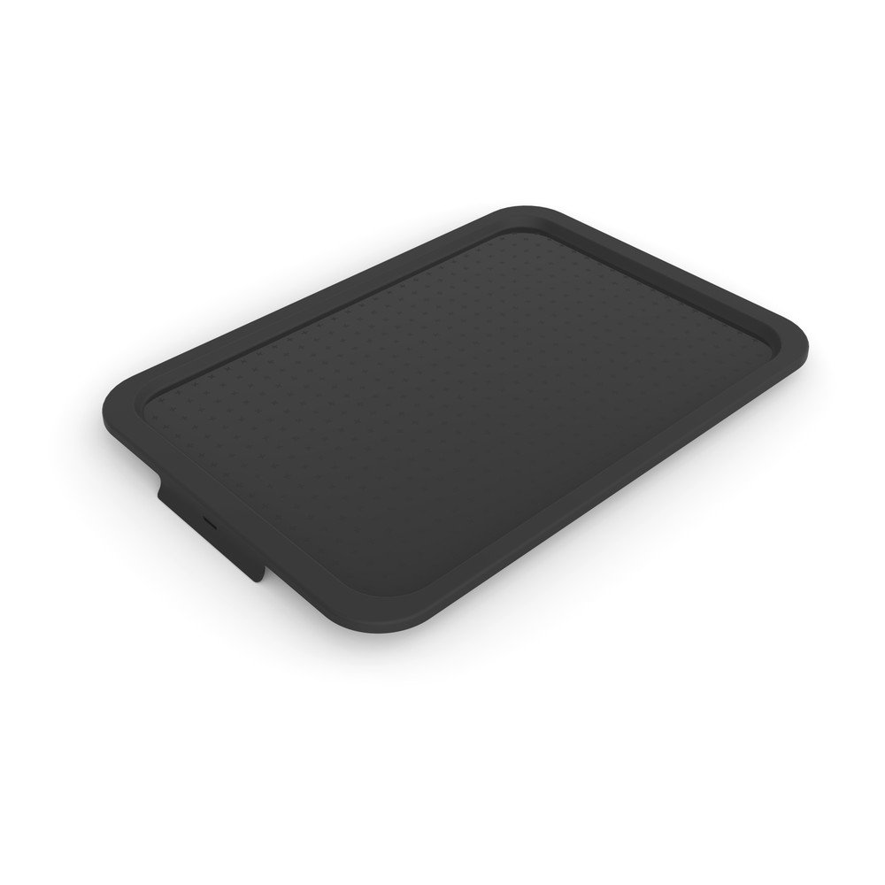 Črno plastično pokrov za škatlo za shranjevanje 57x39x3 cm Albris