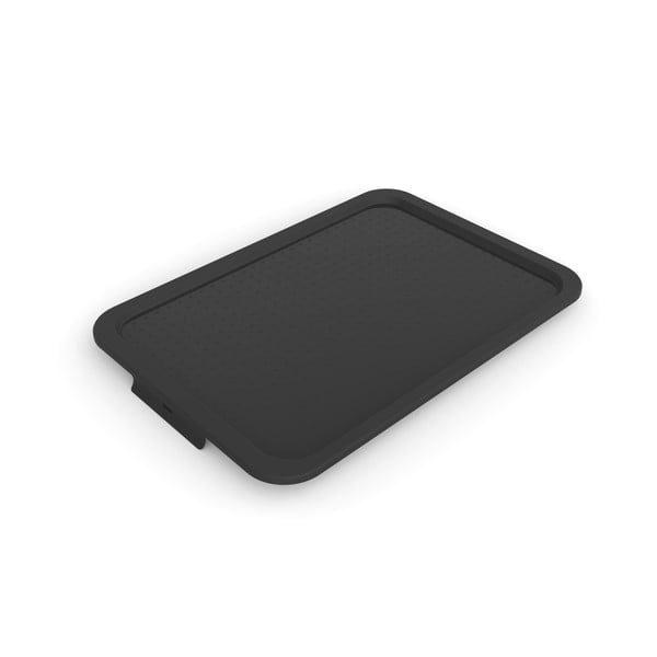 Črno plastično pokrov za škatlo za shranjevanje 57x39x3 cm Albris – Rotho