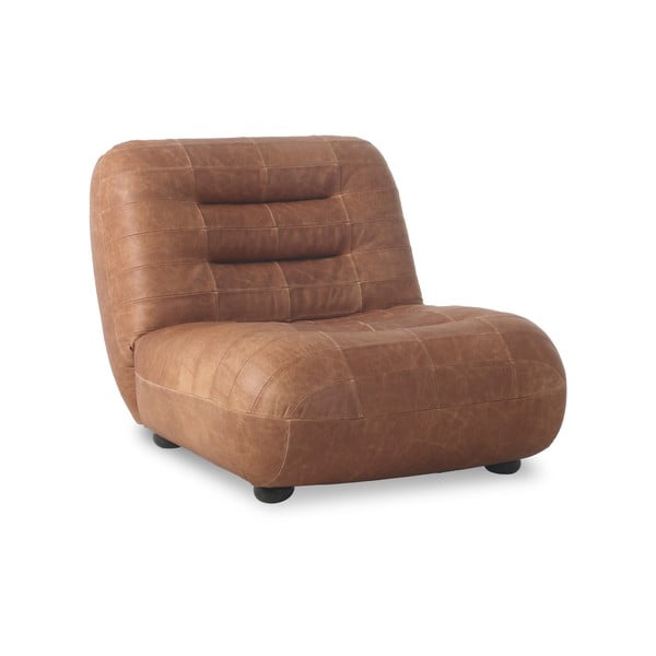 Usnjen fotelj v konjak rjavi barvi Wyatt – Dutchbone