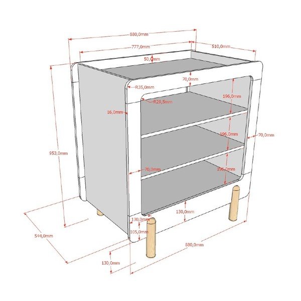 Bela otroška komoda s previjalnim pultom 88x95x57 cm Smile – Vipack-image-2