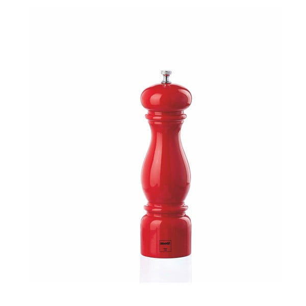 Rdeč mlinček za poper iz bukovega lesa Bisetti Beech, višina 22 cm