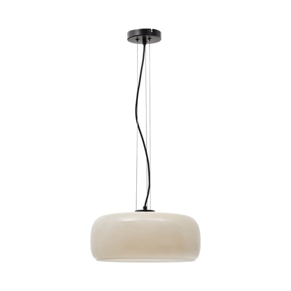 Sivo-bež LED viseča svetilka s steklenim senčilom ø 38 cm Reig – Kave Home