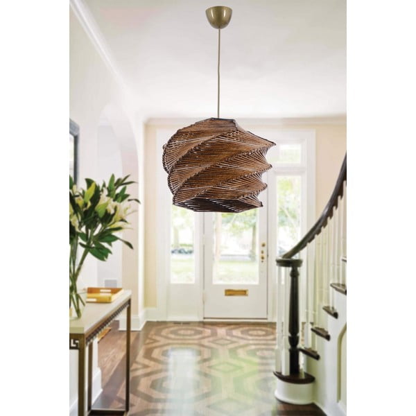 Svetlo rjava viseča svetilka ø 32 cm Ruche – Opviq lights-image-1