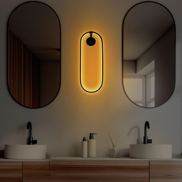 Črna LED stenska svetilka Can – Opviq lights-image-2