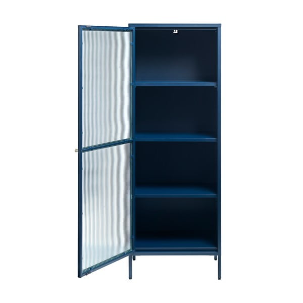 Modra kovinska vitrina Unique Furniture Bronco, višina 160 cm-image-2