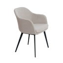 Bež oblazinjen jedilni stol z nasloni za roke Leone – Light & Living