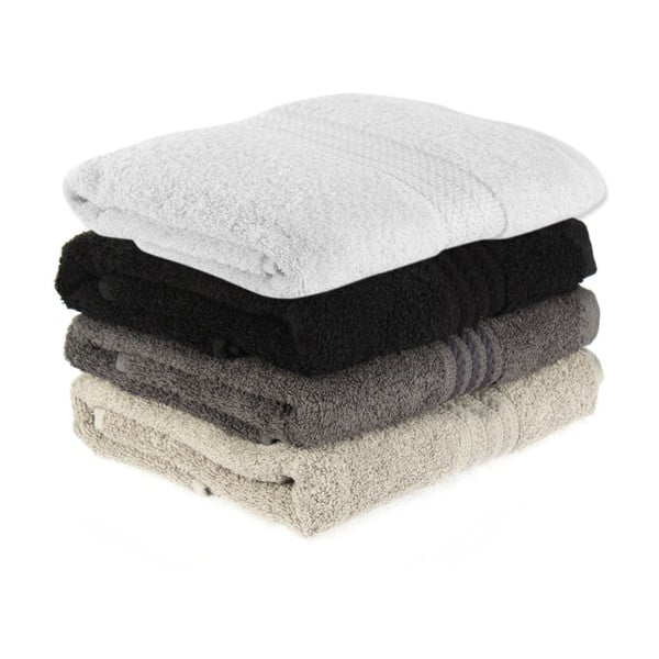 Komplet 4 bombažnih brisač Foutastic Shadow, 50 x 90 cm-image-1