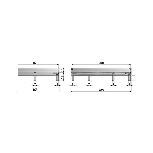 Bela lesena postelja WOOOD Ribja kost, 160 cm-image-1