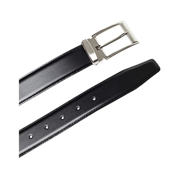 Črn usnjen moški pas Ferruccio Laconi Ivar, dolžina 90 cm-image-1