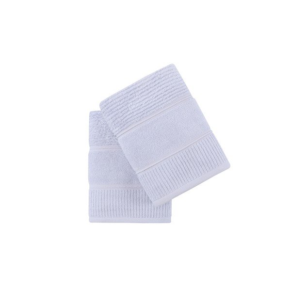 Svetlo modre frotirne bombažne brisače v kompletu 2 ks 50x90 cm Daniela – Foutastic-image-3