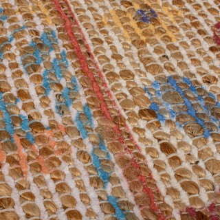 Ročno tkan tekač iz mešanice jute v naravni barvi 60x230 cm Taylor Patchwork – Flair Rugs