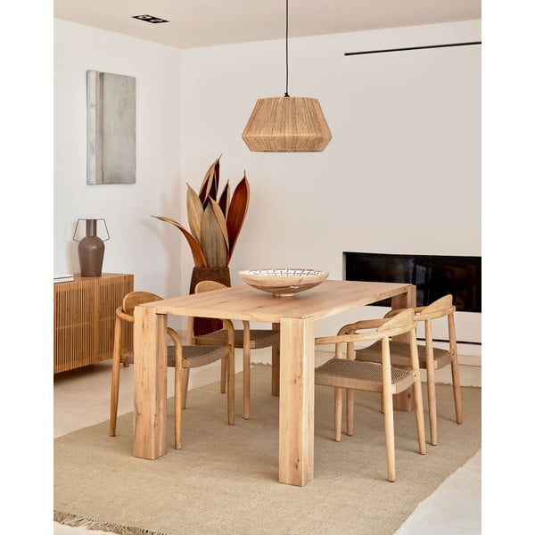 Jedilna miza v hrastovem dekorju 100x200 cm Deyanira – Kave Home-image-1