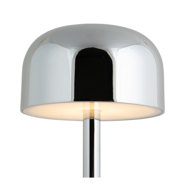 LED namizna svetilka v srebrni barvi s kovinskim senčilom (višina 24,5 cm) James – Leitmotiv-image-2
