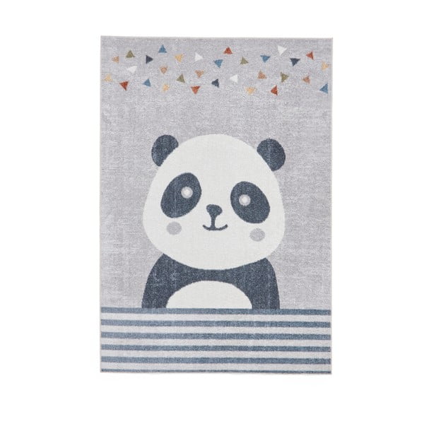 Svetlo siva otroška preproga 80x150 cm Vida Kids Panda – Think Rugs