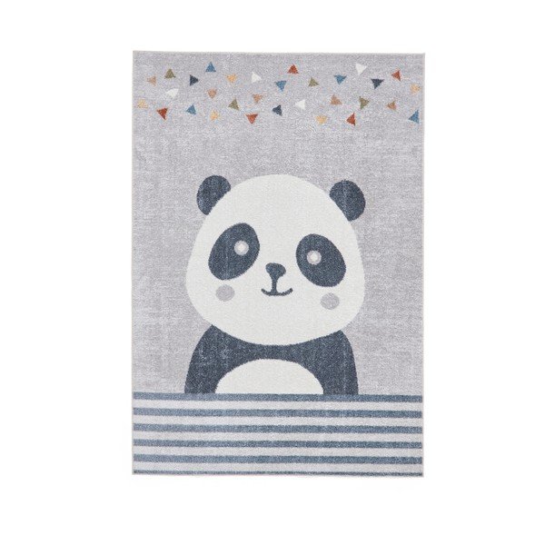 Svetlo siva otroška preproga 80x150 cm Vida Kids Panda – Think Rugs