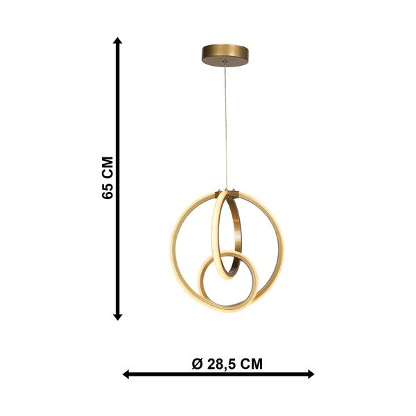 Kovinska LED viseča svetilka v bronasti barvi ø 28,5 cm Neo – Squid Lighting-image-4
