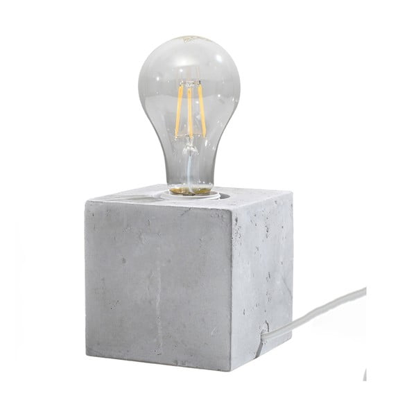 Svetlo siva namizna svetilka (višina 10 cm) Gabi – Nice Lamps