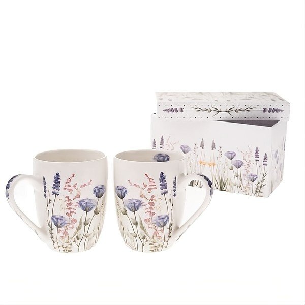 Bele porcelanaste skodelice v kompletu 2 ks 350 ml – Dakls