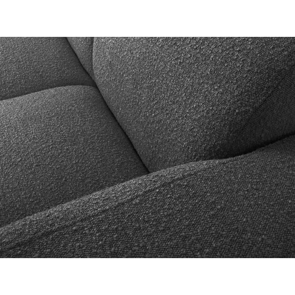 Temno siva kotna sedežna garnitura iz tkanine bouclé (desni kot) Molino – Micadoni Home-image-1