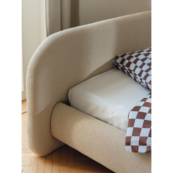 Svetlo modra napenjalna bombažna rjuha 180x200 cm Oba – noo.ma-image-2