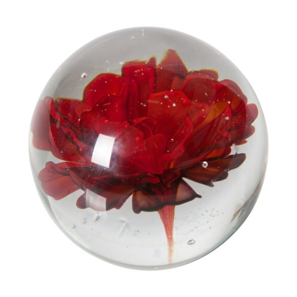 Steklena tehtnica z rdečim cvetom BePureHome Botanics