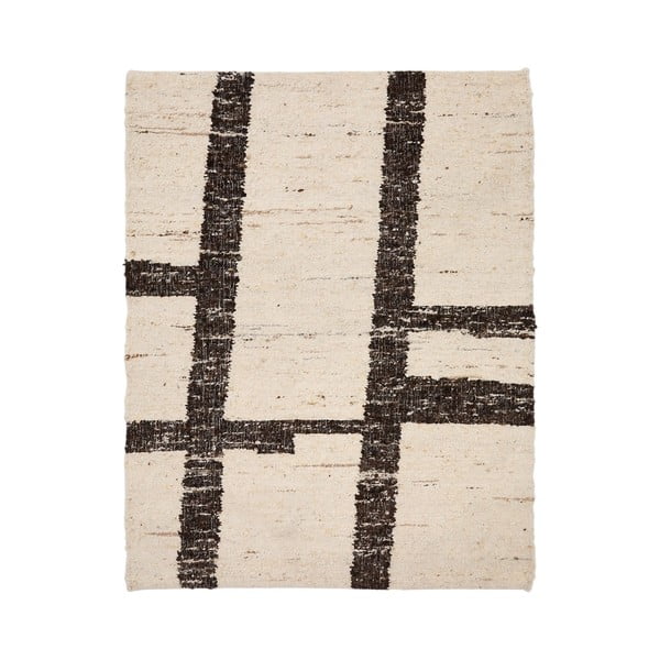 Kremno bela obojestranska volnena preproga 160x230 cm Hadin – Kave Home