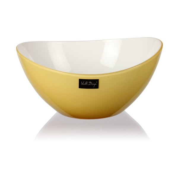 Svetlo rumena skleda za solato Vialli Design, 16 cm
