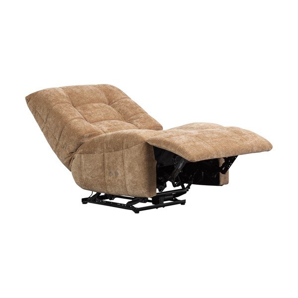 Svetlo rjav fotelj za sprostitev z nastavljivim naklonom iz rebrastega žameta Hein – WOOOD-image-2