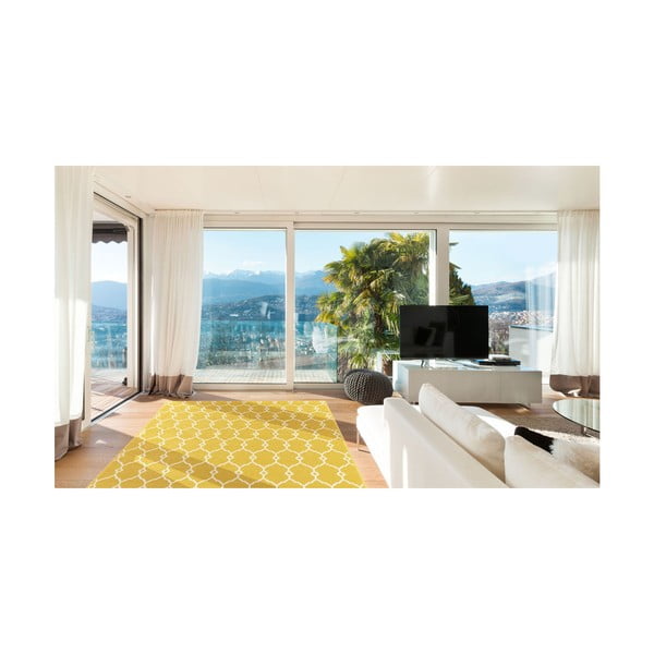 Rumena zunanja preproga Floorita Trellis, 133 x 190 cm-image-3