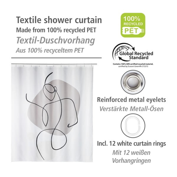 Zavesa za tuš 180x200 cm Ladyline – Wenko-image-4