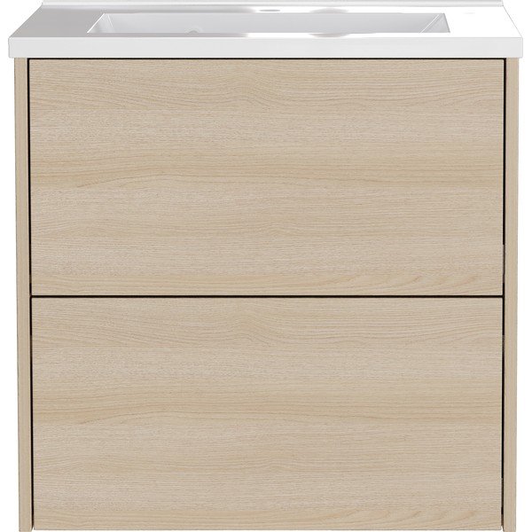 Stenska omarica za pod umivalnik v hrastovem dekorju v naravni barvi 61x61 cm Bodera – Germania-image-2