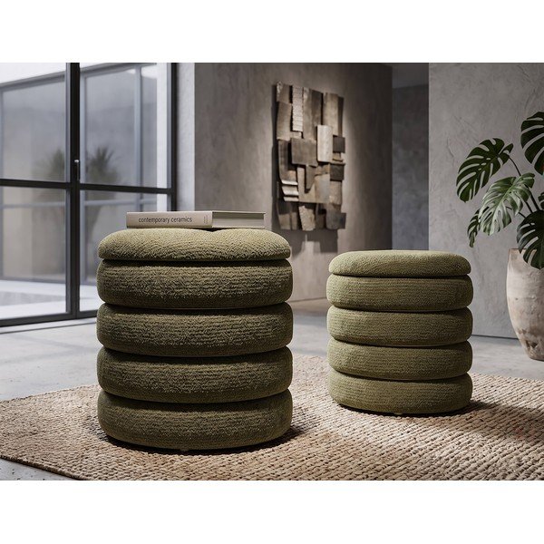 Kaki zeleni tabureji 2 ks Nordic Style – Mauro Ferretti-image-1