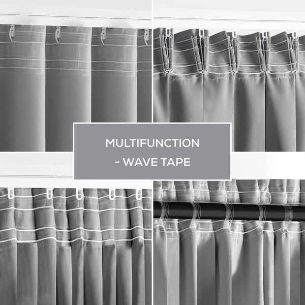 Siva zavesa za delno zatemnitev 140x270 cm Kierra – Restilo-image-2