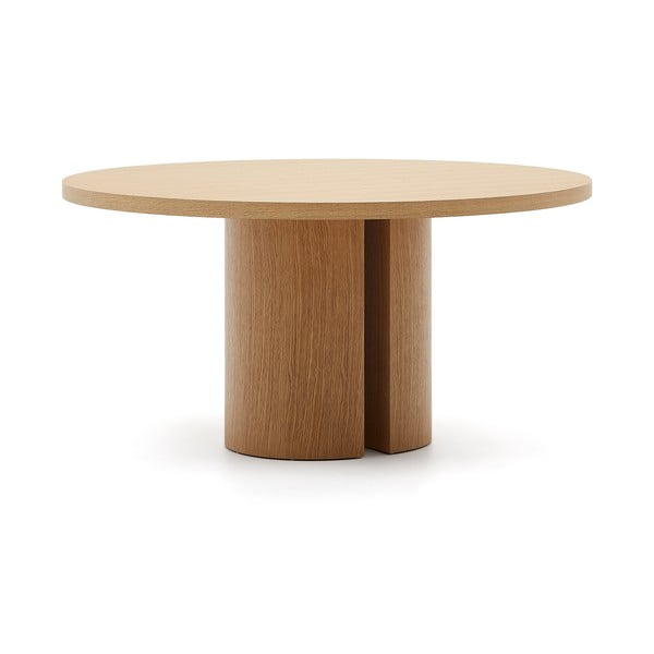 Okrogla jedilna miza v hrastovem dekorju ø 150 cm Nealy – Kave Home-image-4