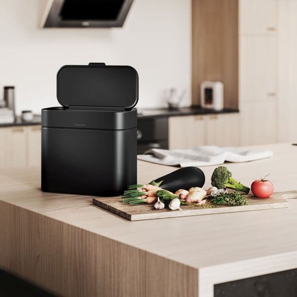Mat črn koš za biološke odpadke 4 l – simplehuman-image-3