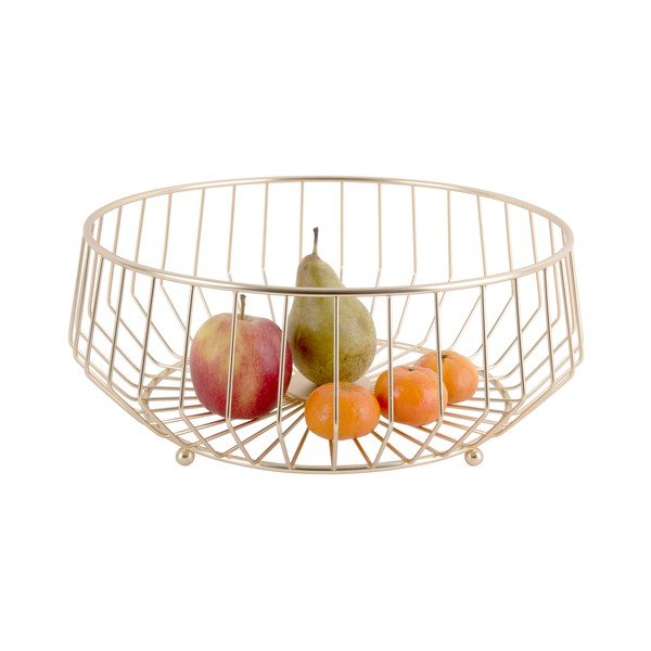 Kovinska košara za sadje v zlati barvi PT LIVING Linea, ø 34 cm-image-1