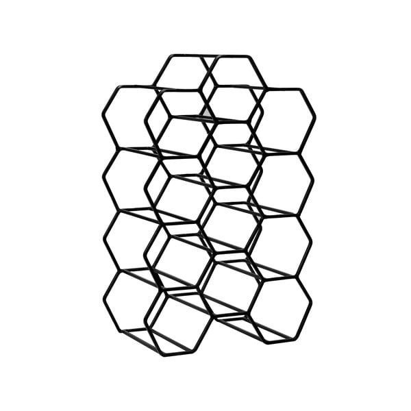 Črno kovinsko stojalo za vino za 12 steklenic Salbris - Light & Living-image-4