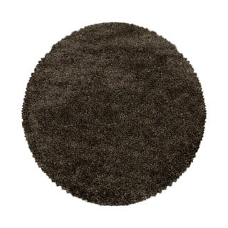 Temno rjava okrogla preproga ø 80 cm Fluffy – Ayyildiz Carpets