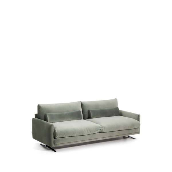 Zelena žametna sedežna garnitura 240 cm Veliro – Kave Home-image-2