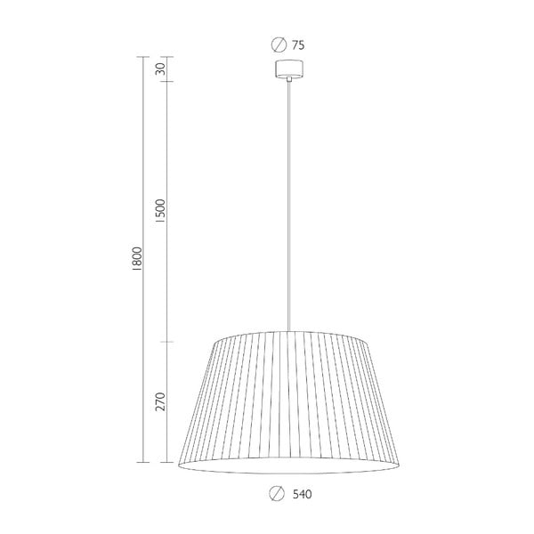 Bež viseča svetilka Sotto Luce Kami, ⌀ 54 cm-image-1
